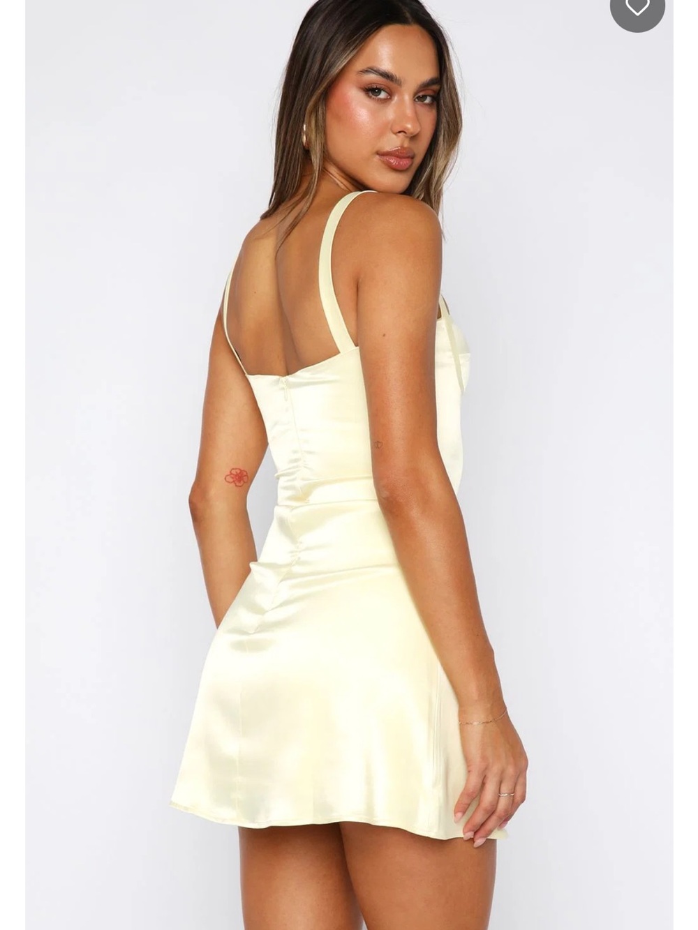 WHITE FOX Just A Girl Mini Dress Lemon, S - Picture 4 of 8